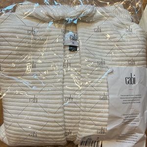 Cabi Half Circle Sweater, White, NWT, size M